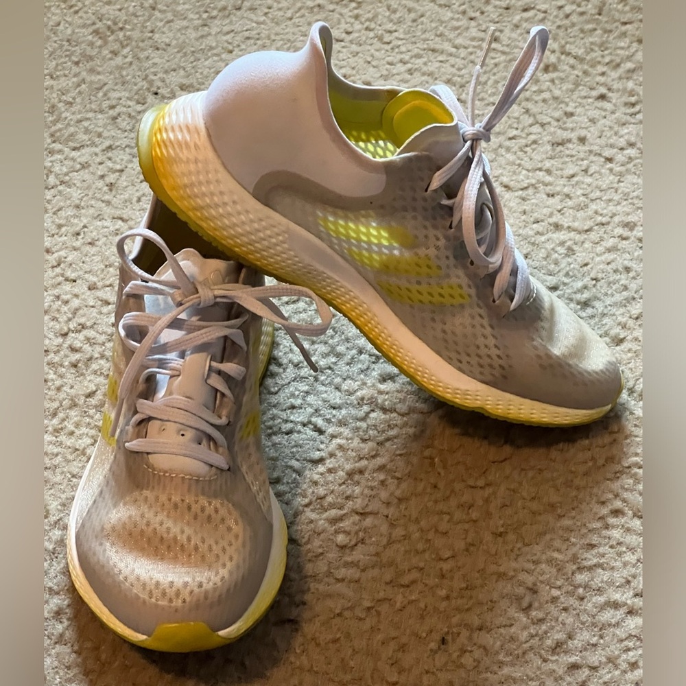 Adidas Women's  FOCUS BREATHEIN Grey / Shock Yellow Running Shoes